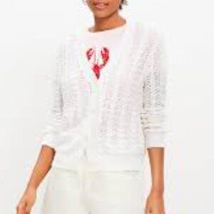 LOFT pointelle cardigan